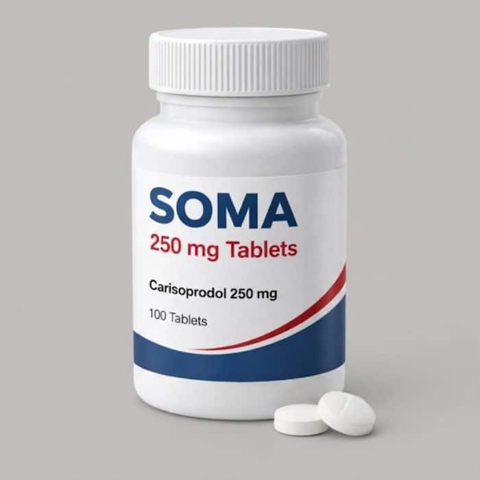 Soma 250mg (Carisoprodol) | Clinical Muscle Relaxant & Spasm Relief Buy Soma 250mg Online
